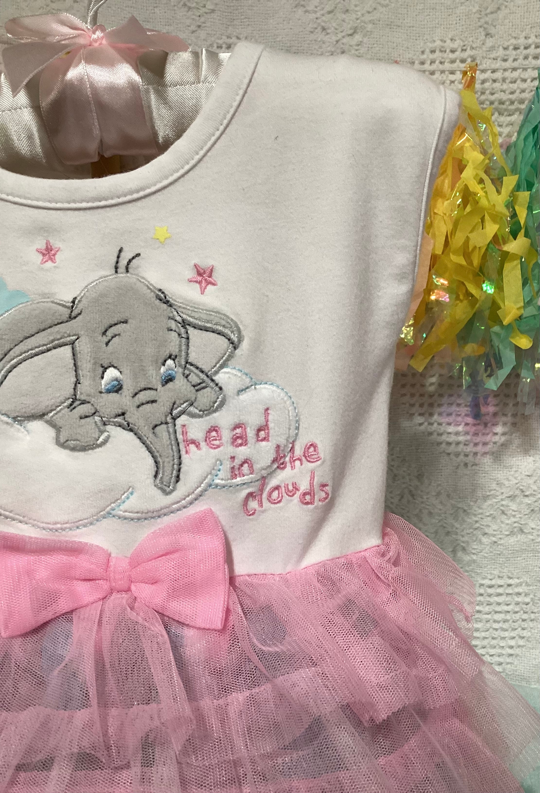 Elephant Baby Shower Dress Centerpiece | Girl Birthday Keepsake Outfit