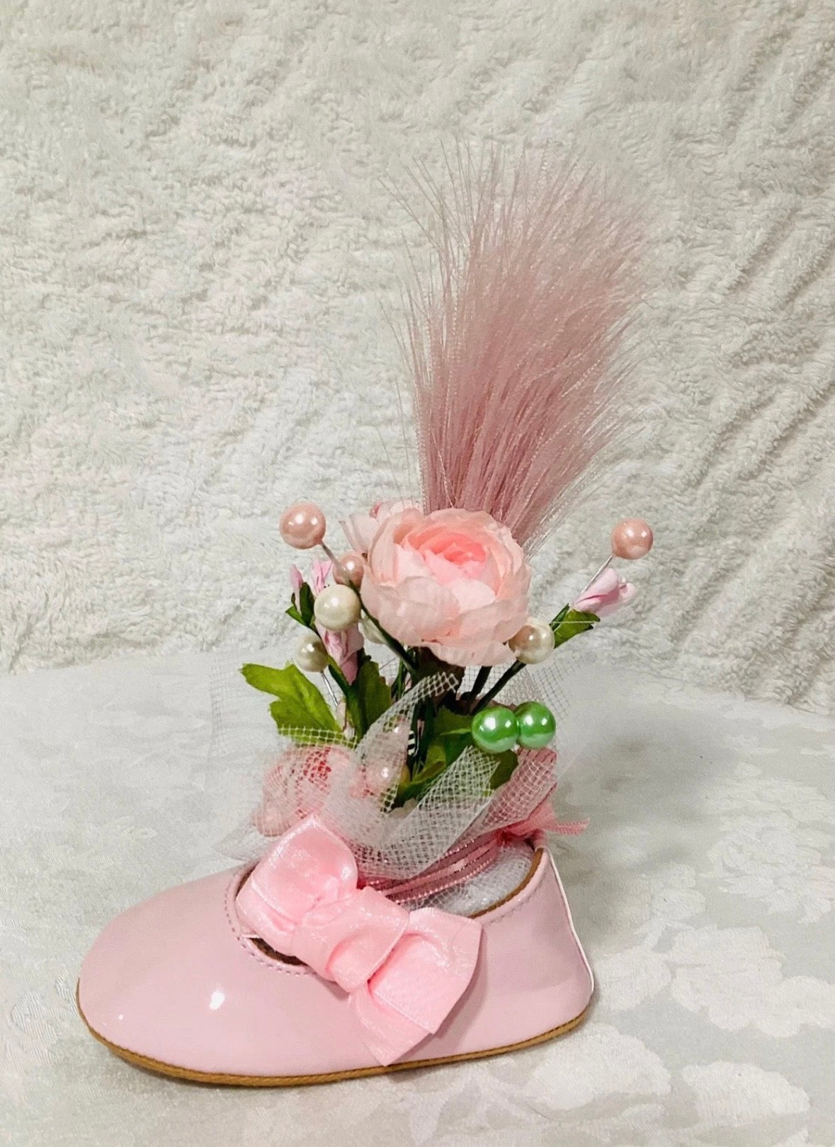 Floral Tutu Baby Shower Dress Centerpiece | Handcrafted Keepsake Outfit and Shoes