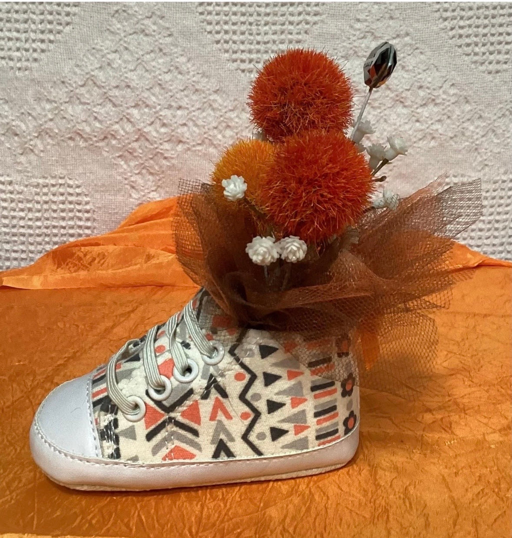 Browns Football Baby Shower Dress Centerpiece | Girl Birthday Keepsake