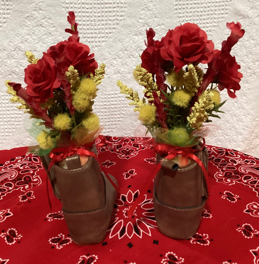 Western Baby Shower Dress Centerpiece | Cowgirl Girl Birthday Keepsake