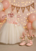 Floral Tutu Baby Shower Dress Centerpiece | Handcrafted Keepsake Outfit and Shoes