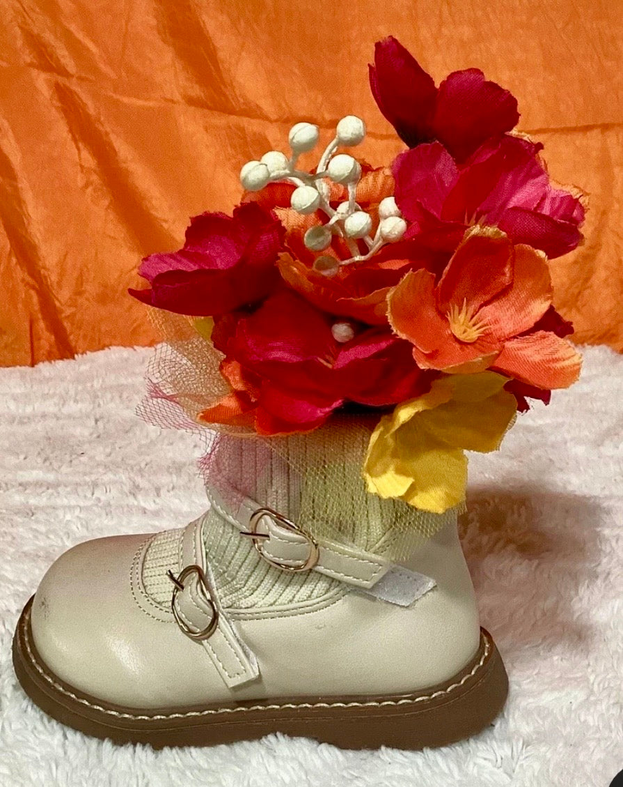 Retro Floral Baby Shower Dress Centerpiece | Wearable Keepsake Outfit
