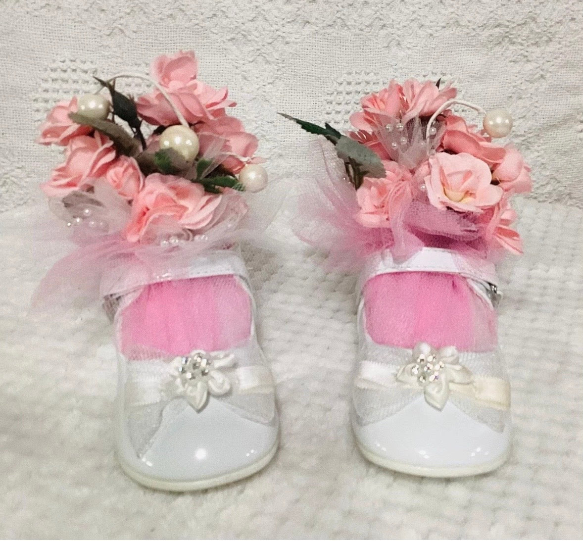 Blush Organza Baby Shower Dress Centerpiece | Reusable Keepsake Outfit