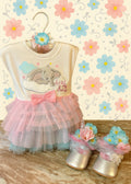 Elephant Baby Shower Dress Centerpiece | Girl Birthday Keepsake Outfit
