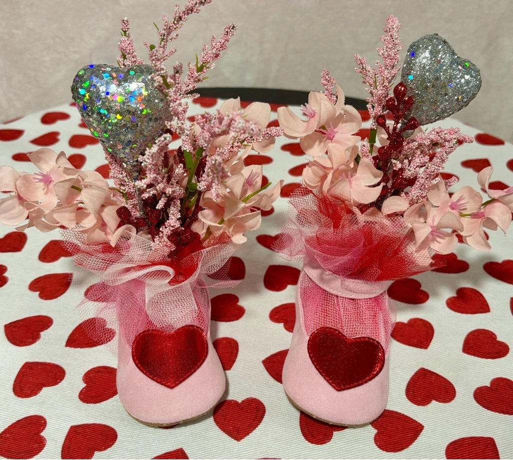 Valentine Baby Girl Dress Centerpiece | Heart Theme Keepsake Outfit