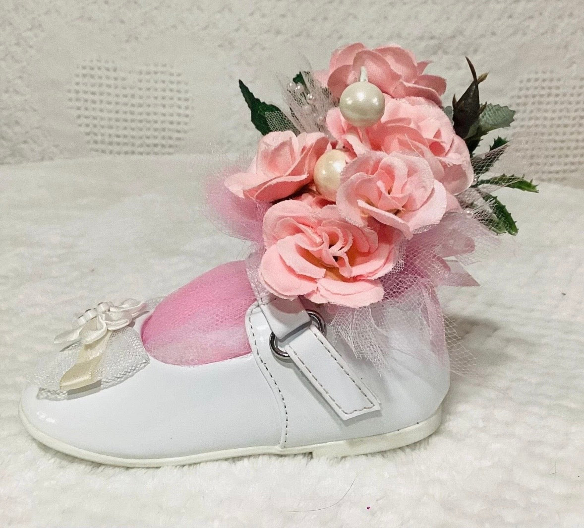 Blush Organza Baby Shower Dress Centerpiece | Reusable Keepsake Outfit