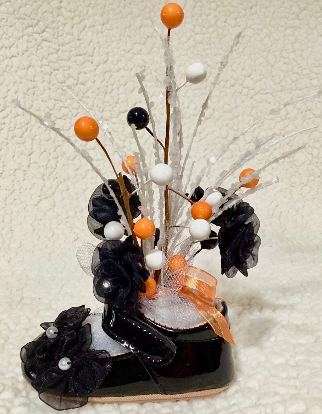 Black Baby Shower Dress Centerpiece | Handcrafted Keepsake Infant Outfit