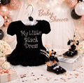 Black Baby Shower Dress Centerpiece | Handcrafted Keepsake Infant Outfit