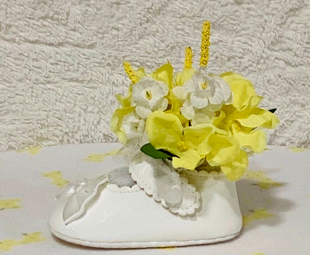 Floral Baby Shower Dress Centerpiece | 2-in-1 Keepsake Set with Stand