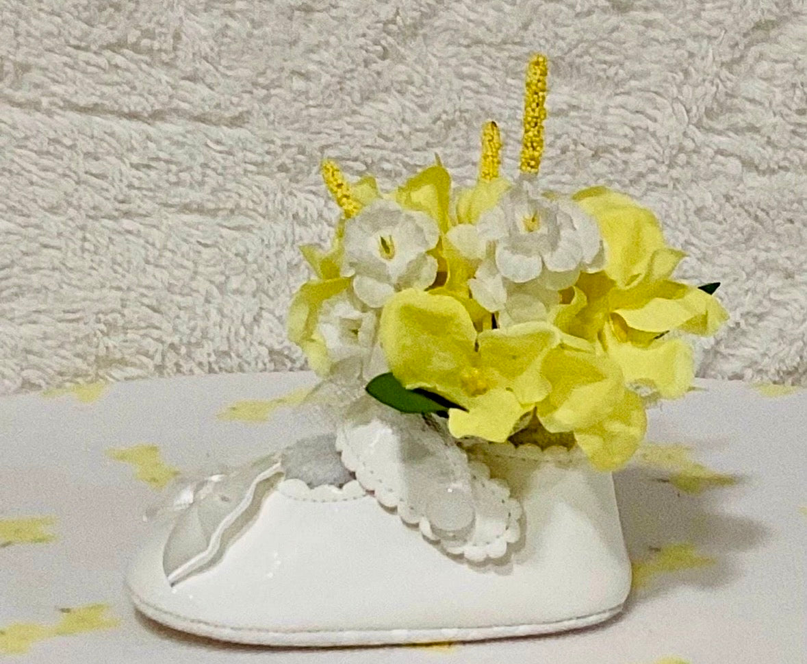 Floral Baby Shower Dress Centerpiece | 2-in-1 Keepsake Set with Stand