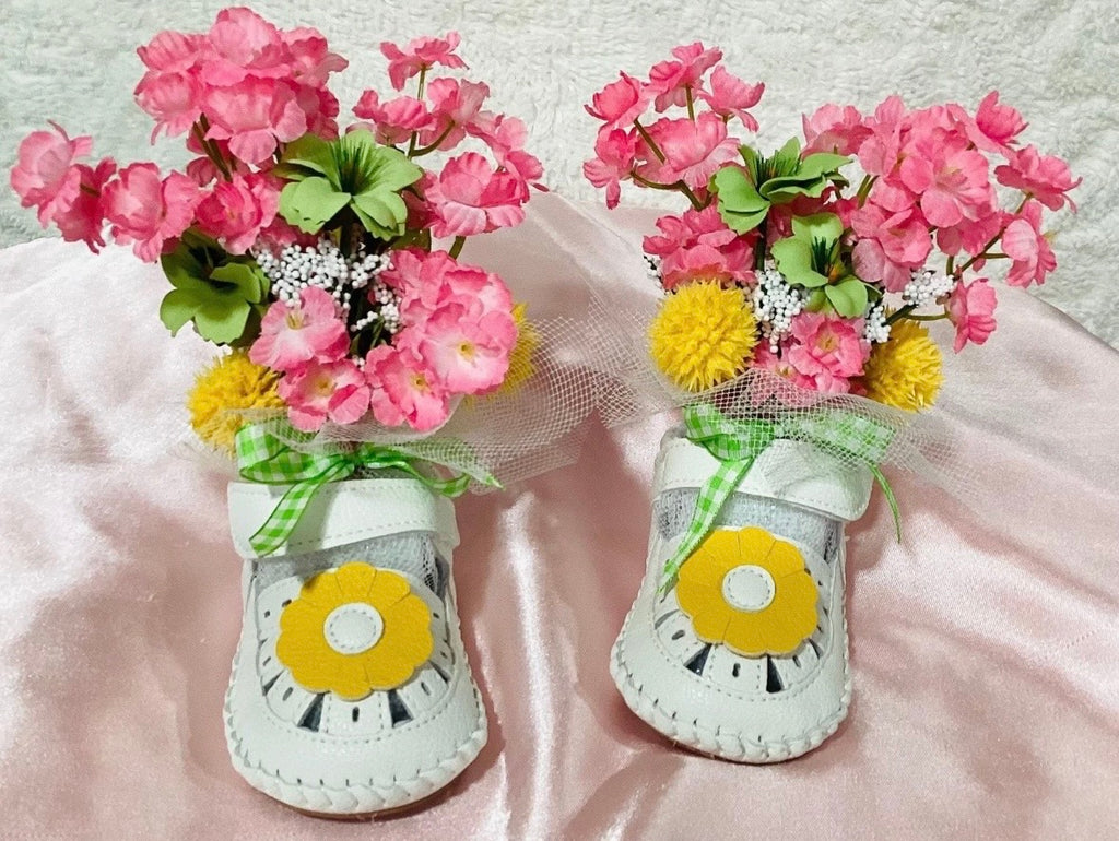 Pink & Green Gingham Baby Shower Dress Centerpiece | Infant Keepsake Outfit