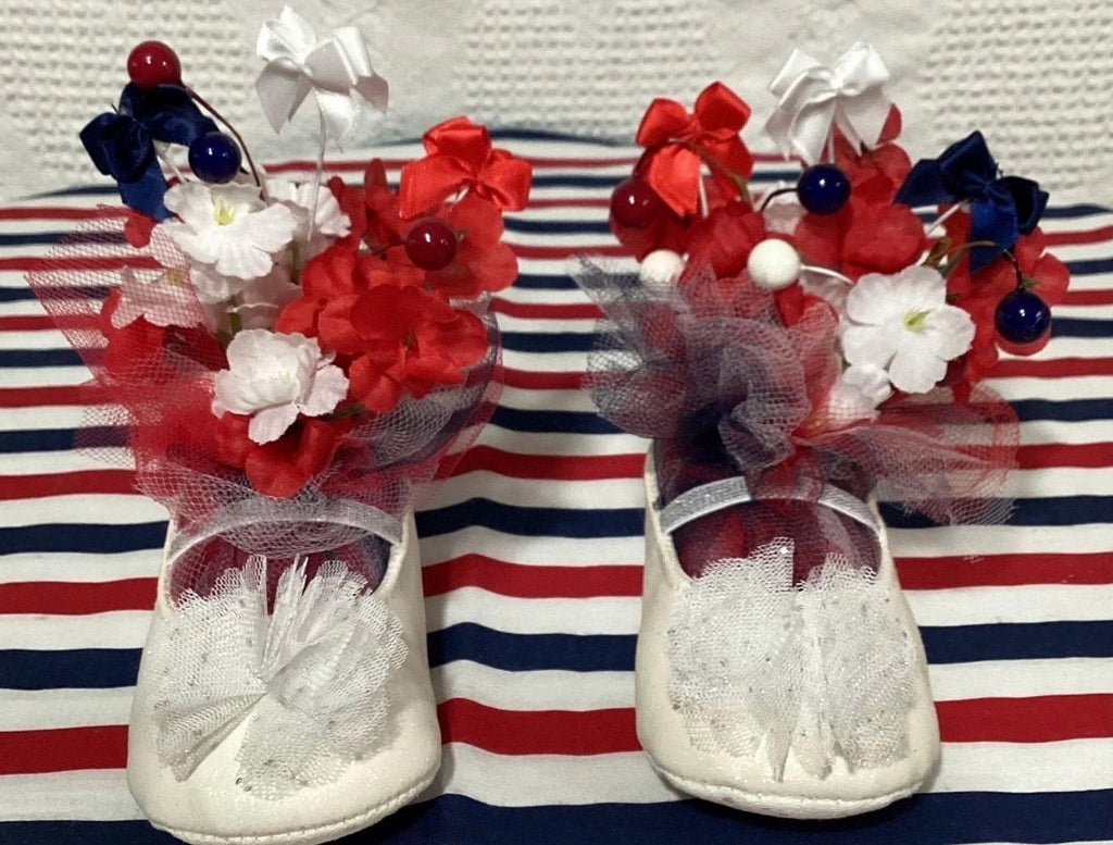 Patriotic Baby Shower Dress Centerpiece | 4th of July Girl Keepsake Outfit