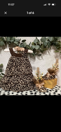 Leopard Print Baby Shower Dress Centerpiece | Wild Keepsake Shoe Set