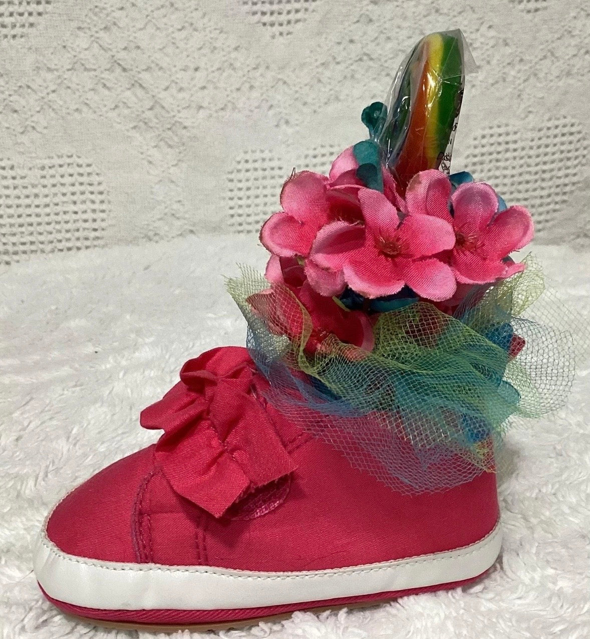 Pink Baby Shower Dress Centerpiece | Sugar & Spice Girl Keepsake Outfit