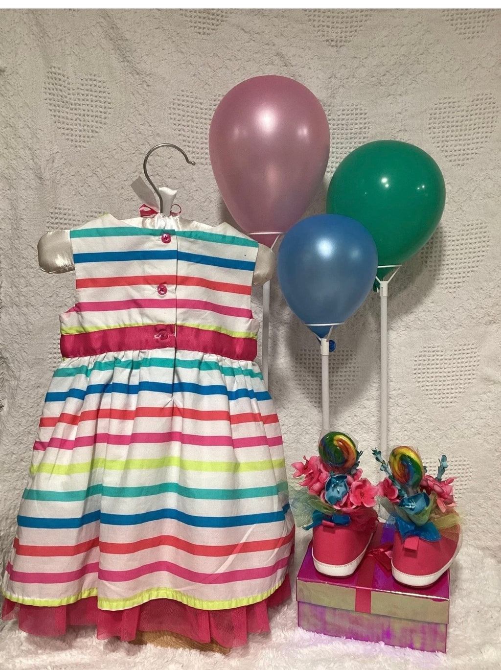 Pink Baby Shower Dress Centerpiece | Sugar & Spice Girl Keepsake Outfit