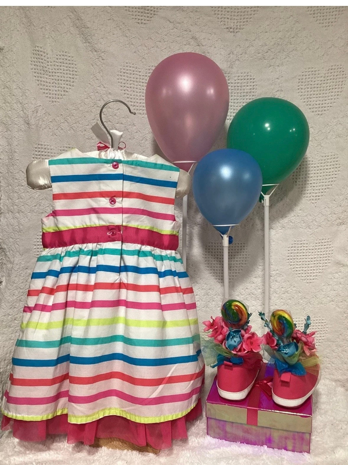 Pink Baby Shower Dress Centerpiece | Sugar & Spice Girl Keepsake Outfit