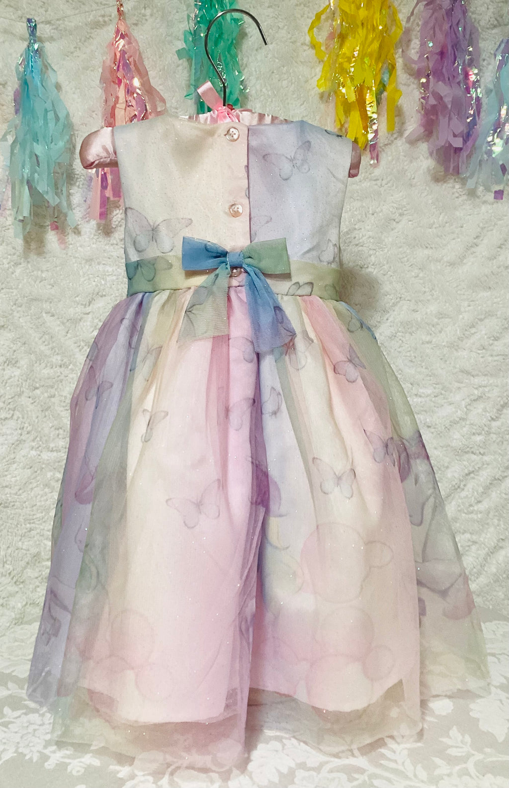 Butterfly Baby Shower Dress Centerpiece | Girl Birthday Keepsake Outfit