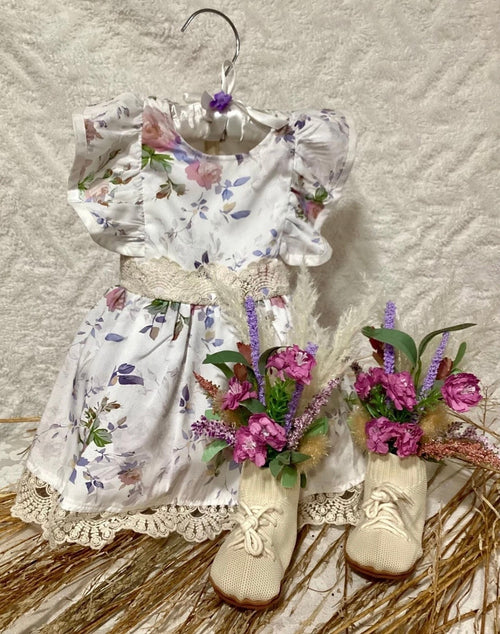 Boho Floral Baby Shower Dress Centerpiece | Table to Outfit Keepsake