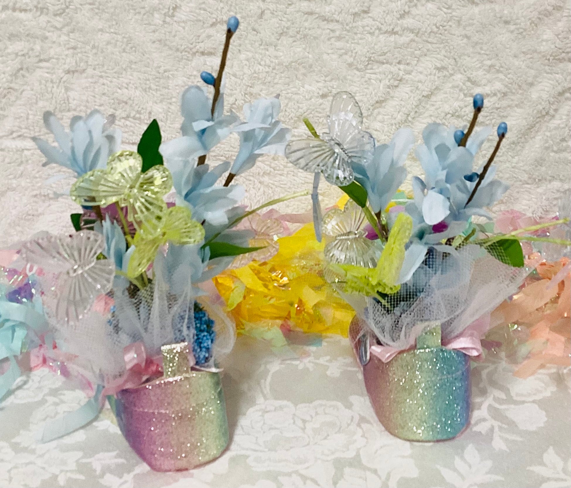 Butterfly Baby Shower Dress Centerpiece | Girl Birthday Keepsake Outfit