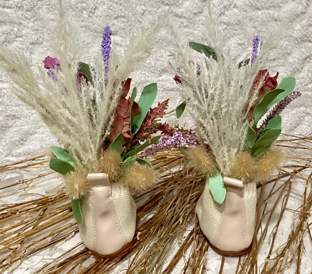 Boho Floral Baby Shower Dress Centerpiece | Table to Outfit Keepsake