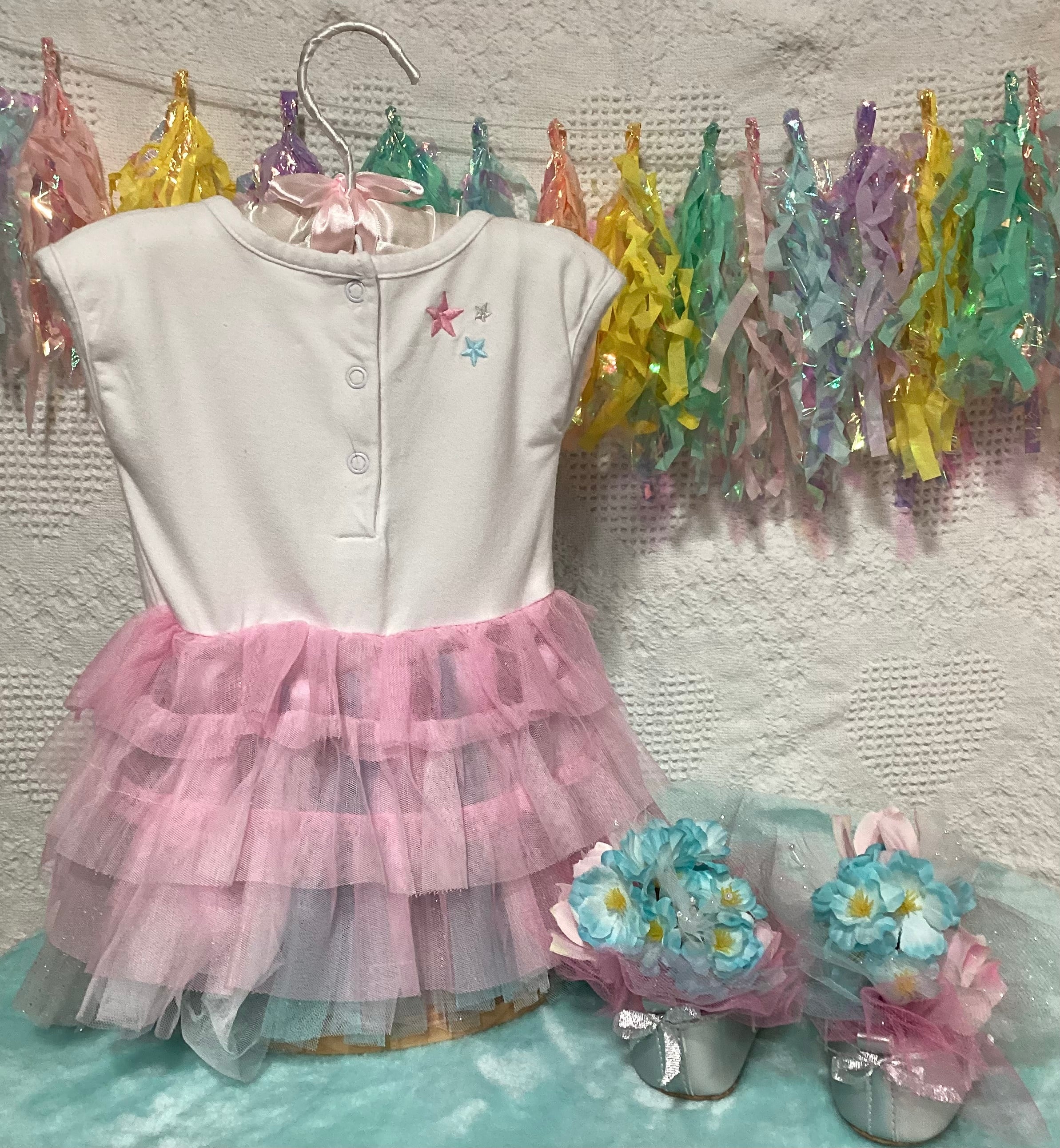 Elephant Baby Shower Dress Centerpiece | Girl Birthday Keepsake Outfit