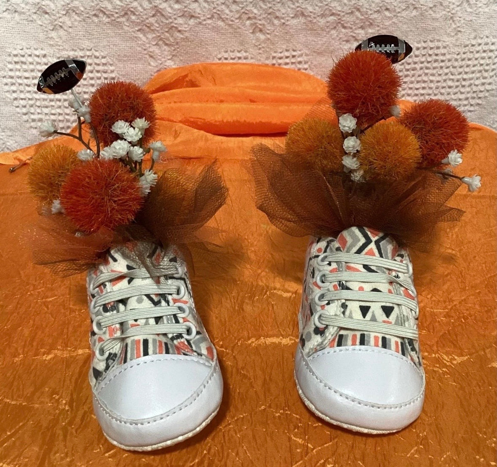 Browns Football Baby Shower Dress Centerpiece | Girl Birthday Keepsake