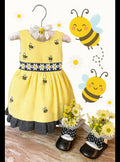Bee Theme Baby Shower Dress Centerpiece | Girl Birthday Keepsake Outfit