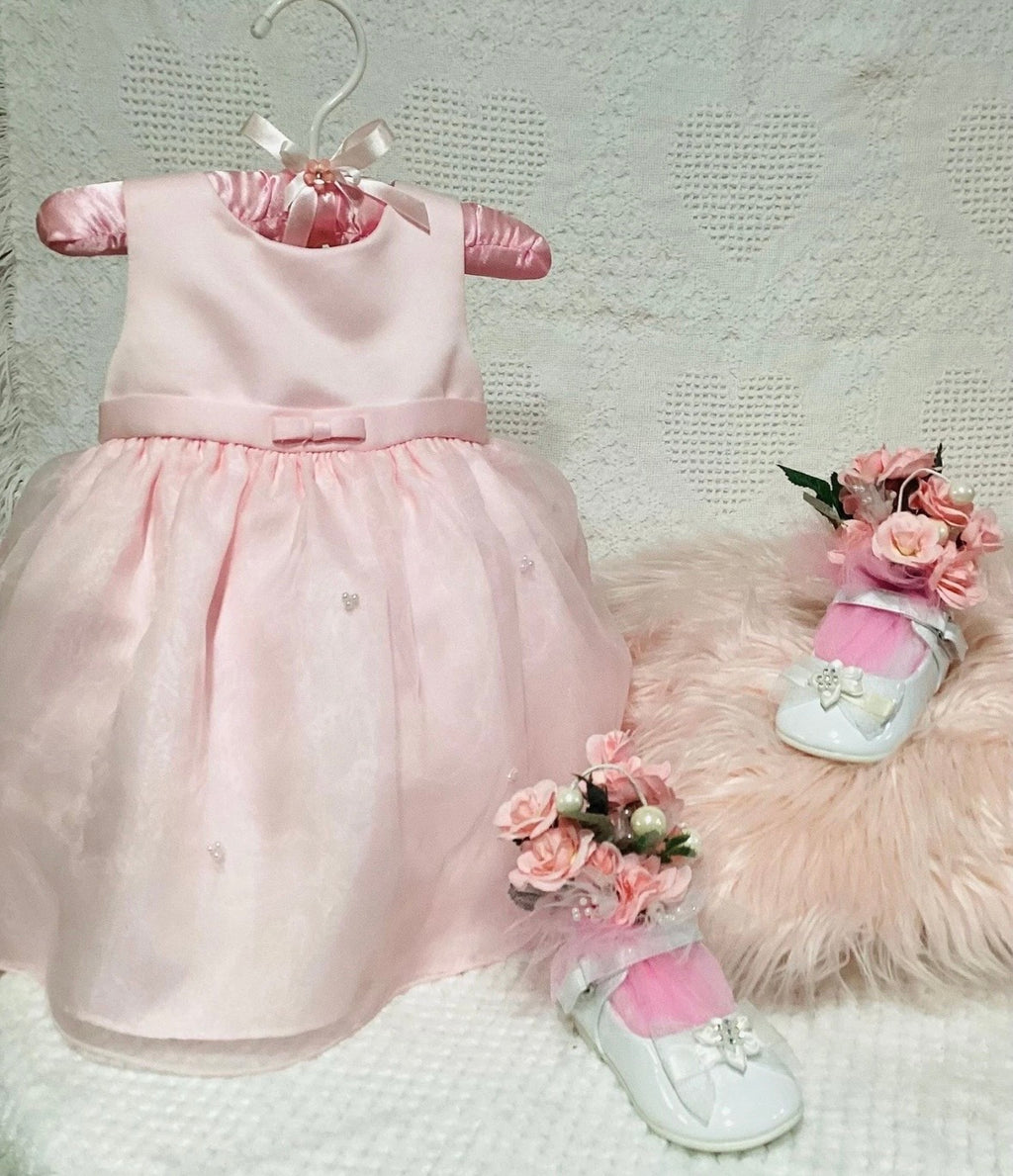 Blush Organza Baby Shower Dress Centerpiece | Reusable Keepsake Outfit