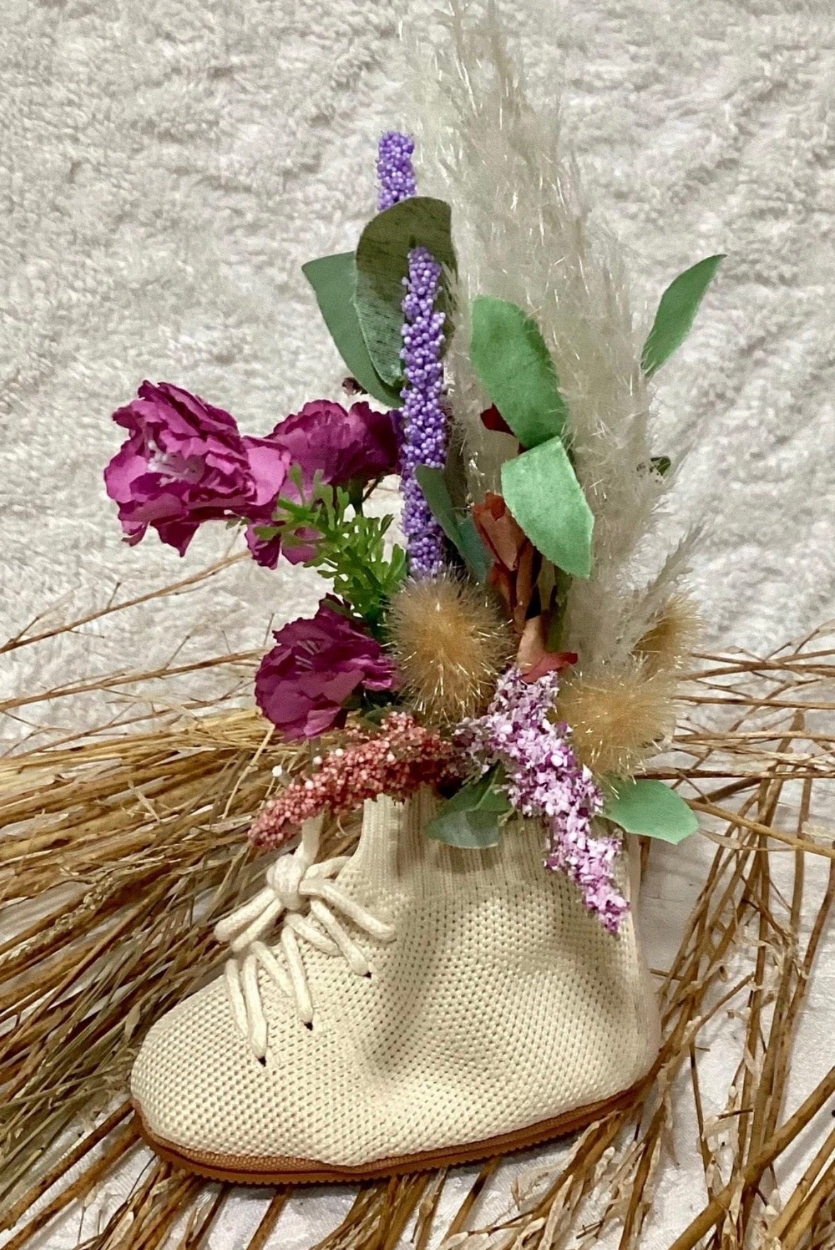 Boho Floral Baby Shower Dress Centerpiece | Table to Outfit Keepsake