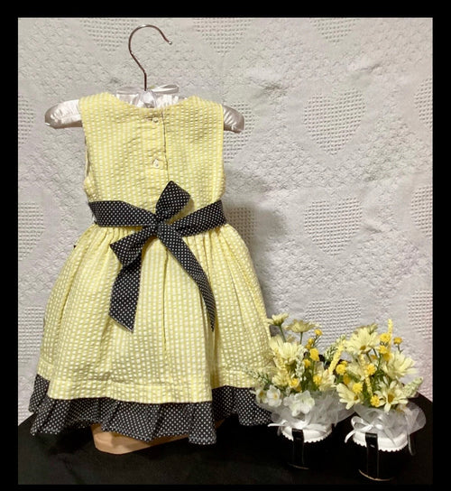Bee Theme Baby Shower Dress Centerpiece | Girl Birthday Keepsake Outfit