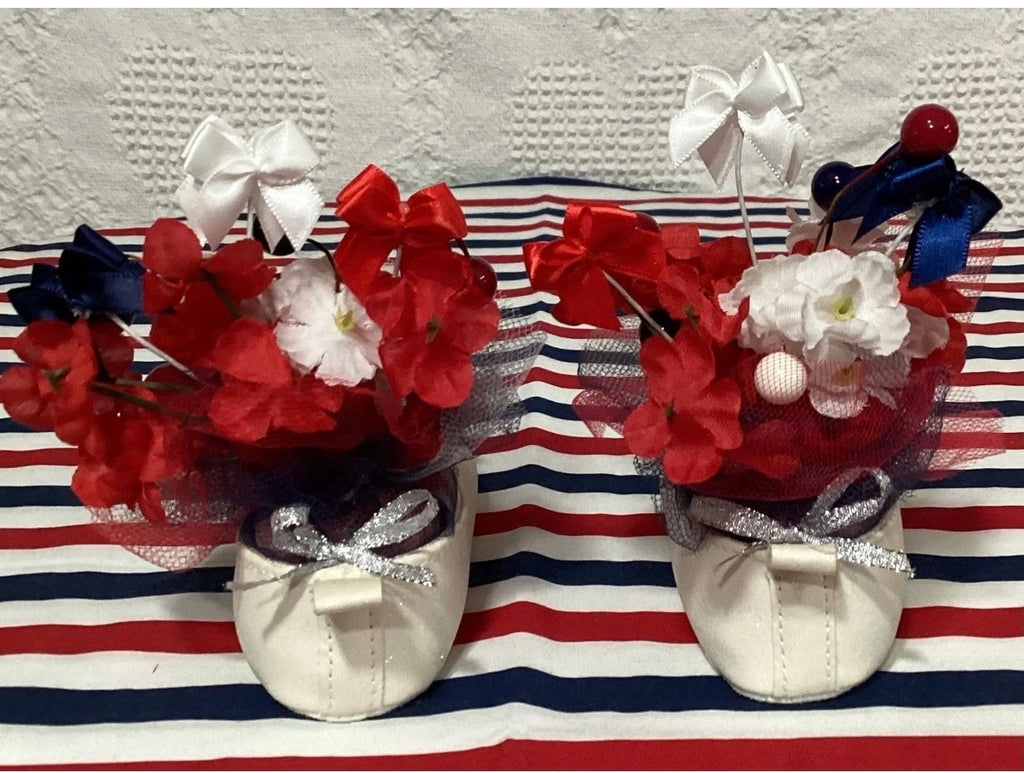 Patriotic Baby Shower Dress Centerpiece | 4th of July Girl Keepsake Outfit