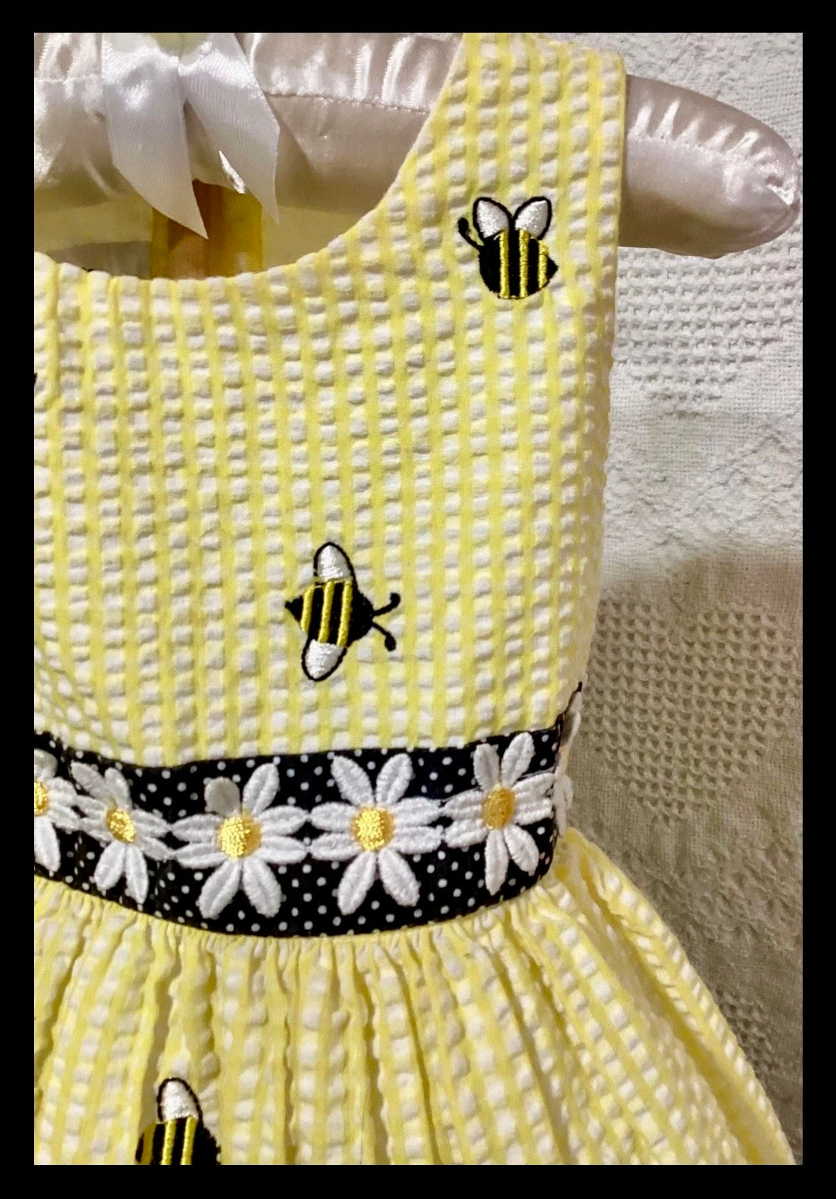 Bee Theme Baby Shower Dress Centerpiece | Girl Birthday Keepsake Outfit