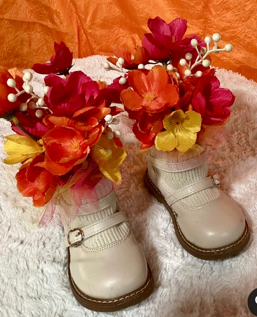Retro Floral Baby Shower Dress Centerpiece | Wearable Keepsake Outfit