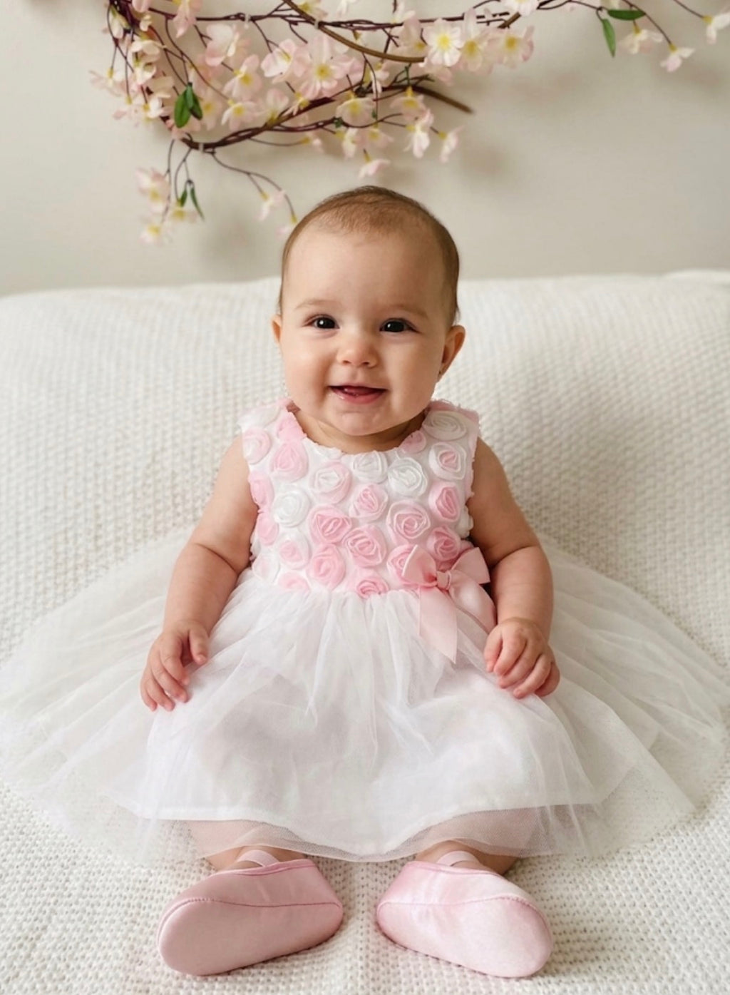 Floral Tutu Baby Shower Dress Centerpiece | Handcrafted Keepsake Outfit and Shoes