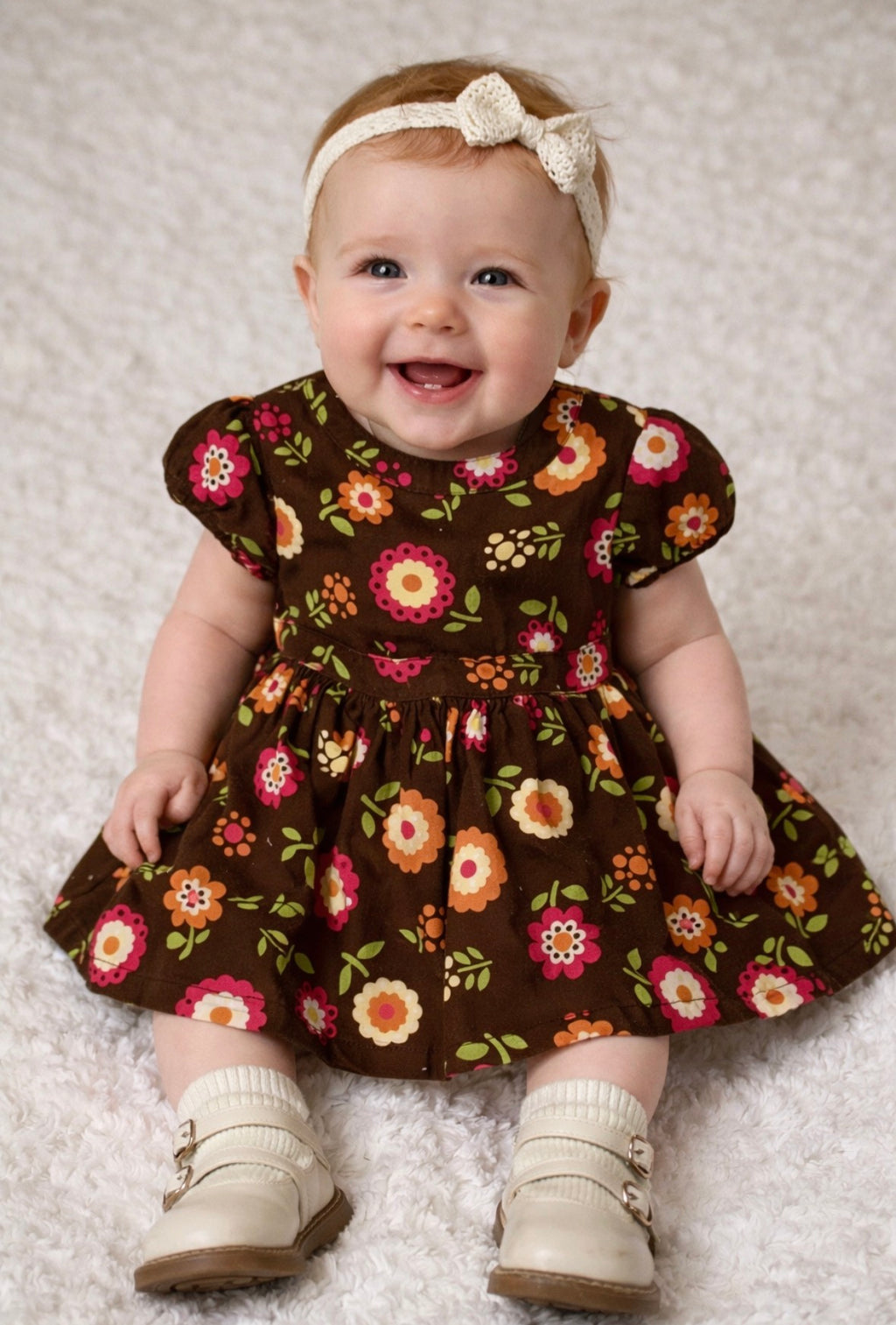 Retro Floral Baby Shower Dress Centerpiece | Wearable Keepsake Outfit