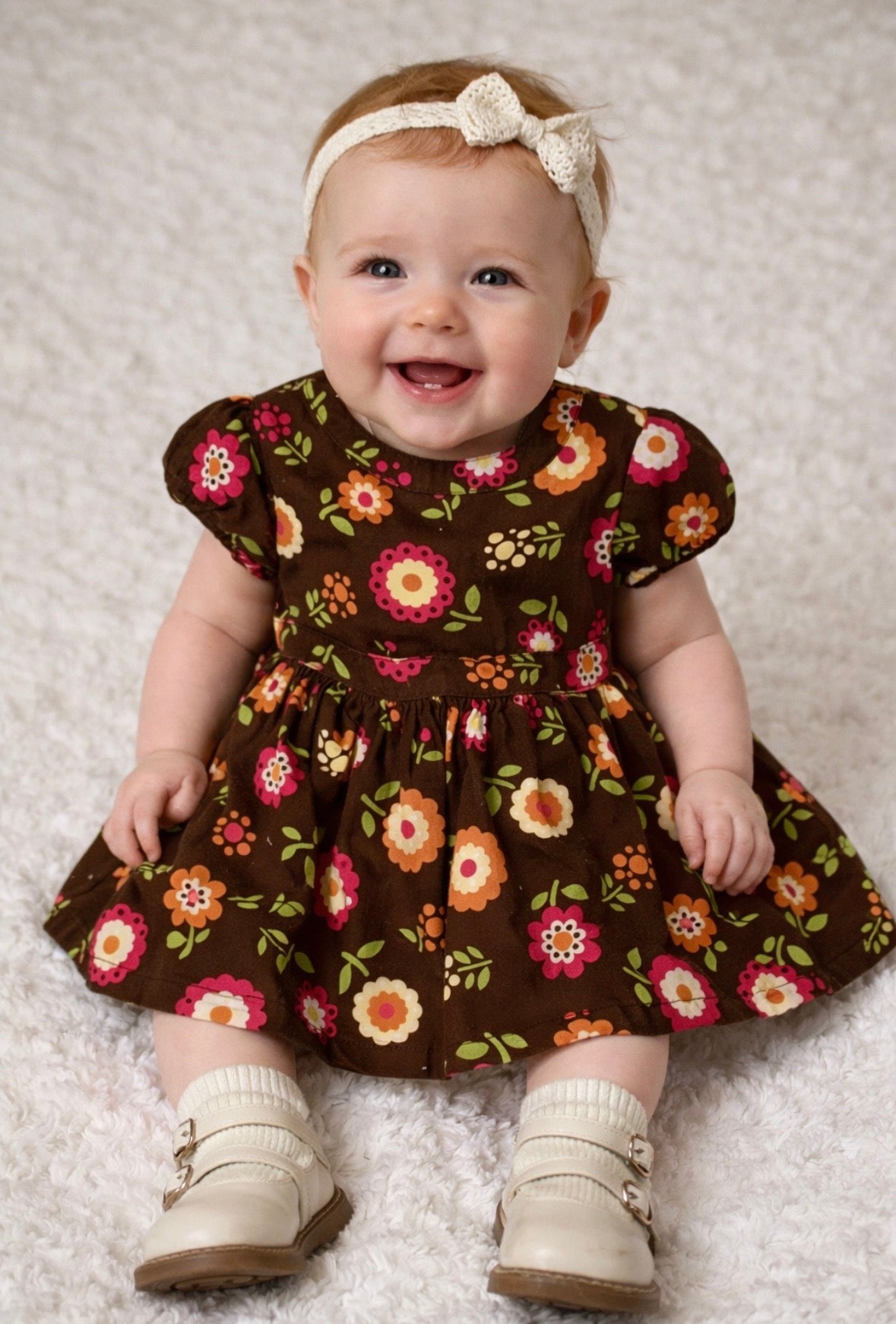 Retro Floral Baby Shower Dress Centerpiece | Wearable Keepsake Outfit