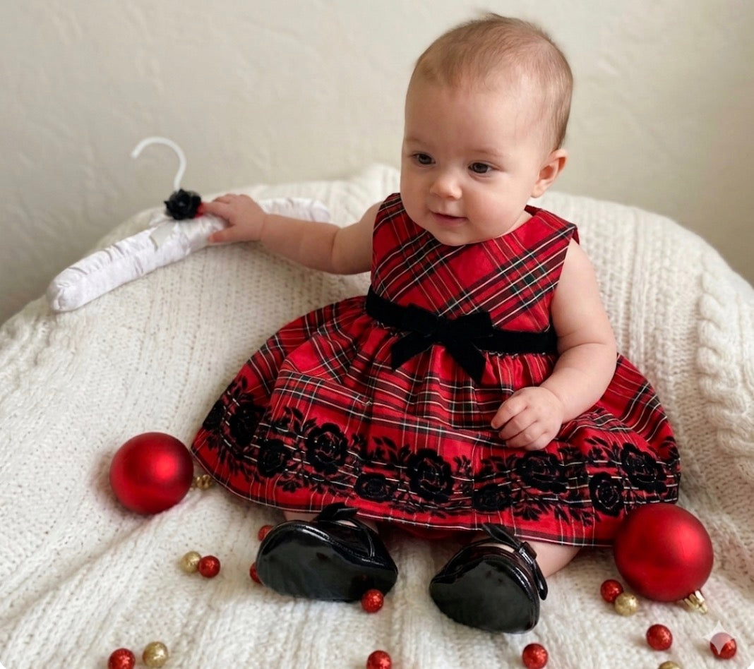 Gingerbread Christmas Baby Shower Dress Centerpiece | Plaid Keepsake Set