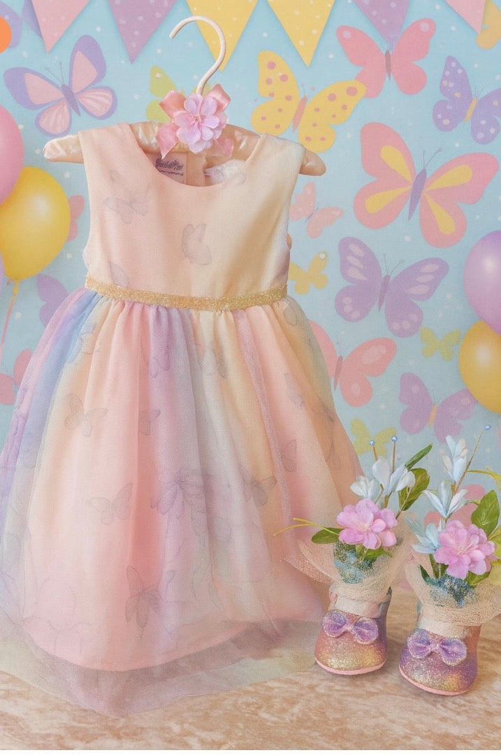 Butterfly Baby Shower Dress Centerpiece | Girl Birthday Keepsake Outfit